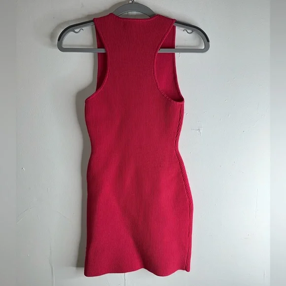Babaton Sculpt Knit Racerback Mini Dress - XS | Muse Pink | New & Unworn - Picture 4 of 4